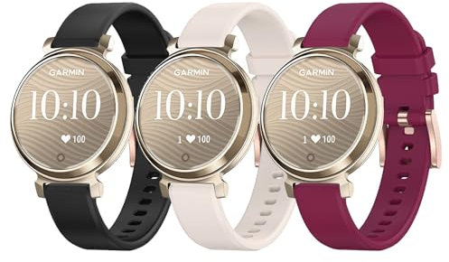 SUGARJAR Armband Kompatibel mit Garmin Lily 2/Lily 2 Active,14MM Sport Silikon Armband für Damen Herren