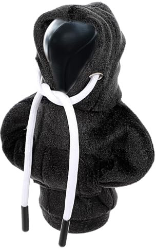 1 Stück Schalthebel Hoodie Universal Auto Schalthebel Abdeckung Lustige Hoodies Auto Schalthebel Innenraum Auto Deko Geschenk für Schaltknauf Hoodies Auto Schalthebel Innenraum Deko-rot(Schwarz)