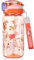 flintronic 600ML Gourde Enfant avec Paille, Bouteille d'eau Anti-fuite Réutilisable, Sans BPA Tritan, Avec poignée, pour Garçons, Filles, Ecole Maternelle (Orange)