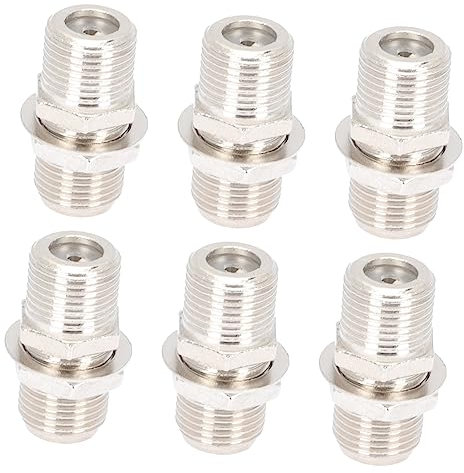 HOMSFOU F Head Butt Joint Cable Connector Tv Cable Adapter 6 Pack Signal Reliability