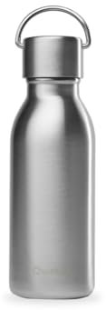 Qwetch - Bouteille Isotherme Active Inox Brossé 350ml - Gourde avec Anse Inox Recyclé - 24h Froid et 12h Chaud - Etanche, Sans BPA & Compacte