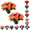 Set of 2 Grave Flower Pots with Improved Design | Artificial Flowers for Graves in Pots | 12-Head Orange Artificial Flowers | Perfect for Cemetery Decor, Christmas Tributes & Memorial Elegance.