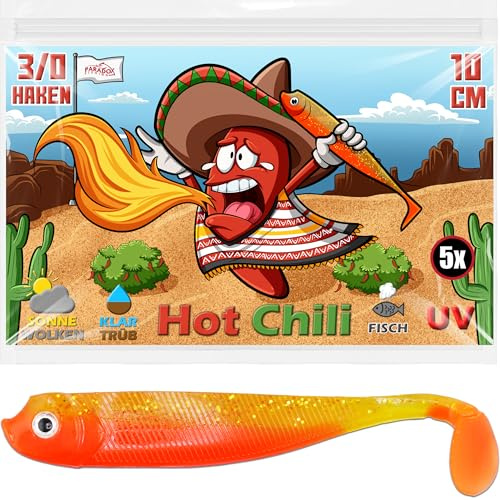 Paradox Fishing Gummifische 7,5cm 10cm 13cm - Zanderköder Gummifisch Zander Köder Gummifische Set Barschköder Barsch Köder - perfekt für Barsch und Zander
