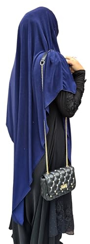 Yaqeen Jersey Khimar Langer Hijab für Muslima, Diamantschliff, Kopftuch, Lycra, Gebetskleid, muslimische Schals