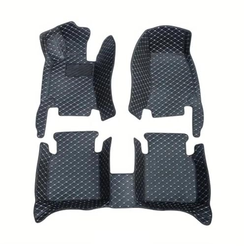 Auto Fußmatten wasserdichte Teppiche Innen Zubehör Für Nissan Für Qashqai J11 2016-2018(Black White)
