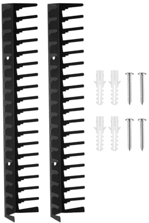 Glugahrif Videospielregal | Set mit 2 Wandregalen aus robustem Metall, Halterung für Disc-Boxen, für Wohnzimmer, Küche, Schlafzimmer, Büro und Bar, Spielstation