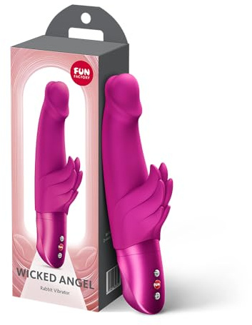 Fun Factory Wicked Angel | Rabbitvibrator für Frauen | 10 Programme | pink | G-Punkt- & Klitorisstimulation | Vibrator mit Flügelreizer | batteriebetrieben | Sex Spielzeug für Frauen | Erotik | Sex Toys