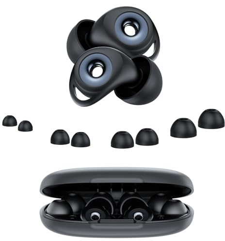Ear Plugs for Sleep Noise Cancelling -45dB, Reusable Soft Silicone Earplugs for Concert, Ear Plugs for Noise Reduction with Case & 8 Eartips, for Sleep, Concert, Working, Studying, Traveling