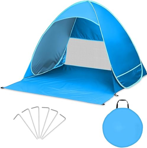 Tienda de Campaña Playa Pop Up, UPF 50+, Tienda de Playa Anti UV Bebe Tiene Capacidad para 2-3 Personas, Refugio de Playa para ardín, Parque, 165 * 150 * 110cm