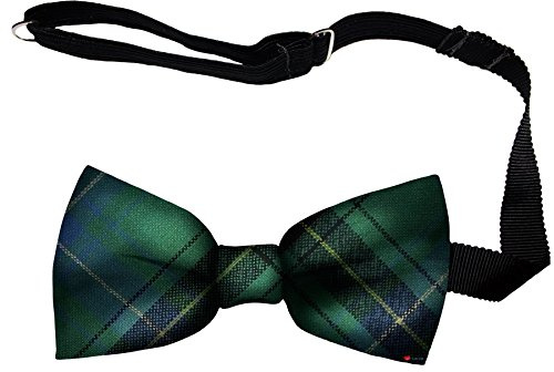 I LUV LTD Mens Bow Tie Soft Wool Woven And Made in Scotland in Henderson Ancient Tartan Adjustable Strap for Easy Fastening