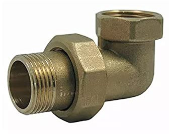 Raccord union coudé male/femelle en laiton - 3/8''