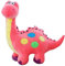 Marsjoy Dinosaure en peluche rose de 35,6 cm - Cadeau d'anniversaire pour bébé fille garçon enfant