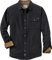 Legendary Whitetails Men's Buck Camp Flannel, Long Sleeve Plaid Button Down Casual Shirt, Corduroy Cuffs, Black Heather, Large