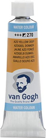 Van Gogh Peinture aquarelle, tube 10ml, Jaune azo foncé 270
