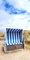 Magnettafel Pinnwand XXL Bild Strand Strandkorb Düne Meer Größe 60 x 120 cm