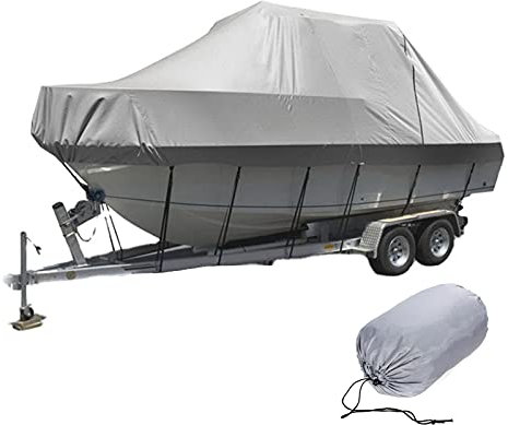 LDIW Funda para Barco Impermeable 420D Oxford Jumbo Cruiser Cubierta de Barco para V-Hull Tri-Hull Runabout Boat Cover,22to24FT: 732x300cm