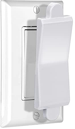 Light Switch Cover, Light Switch Guard, Light Switch Blocker, Light Switch Lock, Switch Cover Guard, Child Proof Light Switch Cover Guard (White,1 Piece) (1, White)