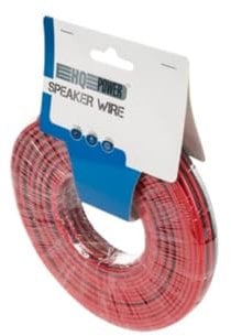 HQ -Power HQLW10005 Cavo per altoparlanti, rosso/nero, 2 x 2,50 mm, 25 m