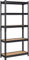 Yaheetech Étagère à 5 Niveaux Étagère Metallique Garage 153 × 75 × 30cm Capacité de Charge 175kg avec Planches MDF et Cadre Organisateur sans Vis pour Entrepôt Grenier Buanderie Magasin Noir
