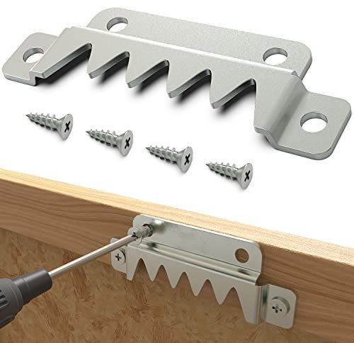 Confezione da 12 ganci dentellati resistenti per quadri, con viti, grandi ganci dentellati, per pallet, supporta 136 kg