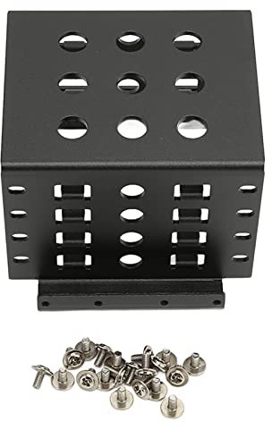 Jakoo 2.5 Inch HDD Mounting Rack, Strong Durable Space Extension Empty Design 2.5 Inch Hard Drive Rack Easy Installation For SSD (Black)