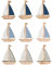 Rayher Miniature legno nave, 3x4cm, +bollino ades.assort., bus.blis 9, 46675000