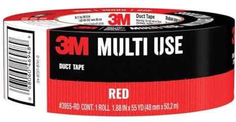 3M Nastro adesivo colorato: 1.88 in. x 55 yds. (Rosso)