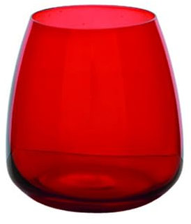 Fade Juego de 6 vasos de agua modernos de cristal rojo Passion de 400 ml