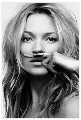 EMIGOS Kate Moss Musikposter auf Leinwand, Wandkunst, Dekordruck, Bild Gemälde für Wohnzimmer, Schlafzimmer, Dekoration, ungerahmt, 30 x 45 cm