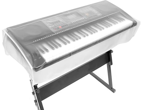 Musiin 76-Key Keyboard Dust Cover, Waterproof Matte Transparent Cover | Waterproof matte transparent cover for 76-key keyboards, neat for home, studio and stage.