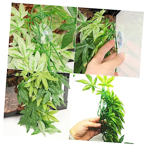 MAGICLULU Maison De Bain De Poussière en Céramique Gazon Artificiel Fausse Plante Aquatique Vases Tête De Mort pour Fleurs Rideaux à Poulie Fête Porte-clés Lapin Aquarium Rotin
