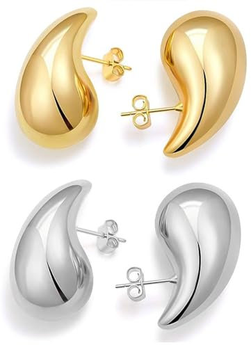 Onvavient Ohrringe Dupes, Ohrhänger Damen, Wassertropfen Ohrring Hypoallergene, Elegante Damenohrringe, Modeschmuck Schmuckstück Ohrstecker für Frauen Mädchen (12 x 18 mm)