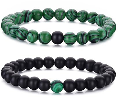 Bracelet œil de tigre pour hommes, ensemble de bracelets de perles en pierre naturelle de 8MM, bracelets extensibles en pierre de lave, réglables, en perles de cristal noir, cadeaux pour hommes