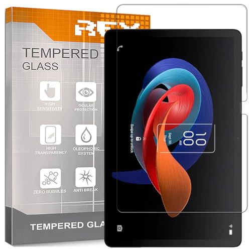 REY 2X Protector de Pantalla para TCL Tab 10L 10,1 Gen 2, Cristal Vidrio Templado Premium, Tablet