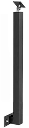 Hand Rail for Stair Outdoor Grab Rail, Solid Wood Stair Railing Kit Fits 2 or 5 Steps, Transitional Hand Banister Railings with 2 Wrought Iron Posts (Size : Single Post)