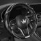 HighnessHwoo 3D Car Steering Wheel Cover Comfort Grip Massage Sporty Anti-Slip Carbon Fiber Faux Leather for F150, Trucks, Jeep, Van, Car Handle Covers for All Seasons, 39-41cm, White