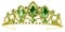 HEIKLN Prinzessin Krone Mädchen Kristall Tiara Sparkle Gold Krone Halloween Cosplay Haarschmuck Mädchen Tiara Hochzeit Tiara für süße Geburtstagsgeschenke, Metall, Strasssteine