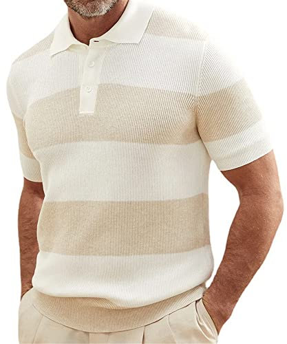 Kurzarm Herren Klassisch All-Match Freizeithemden Für Herren T-Shirt Herren Sportshirt Herren Persönlichkeit Trend Casual T-Shirt Herren A-Beige XXL