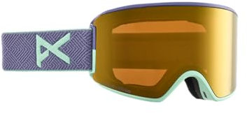 Anon WM3 Damen-Schutzbrille + Bonus-Objektiv + MFI-Gesichtsmaske, Rahmen: Lila, Gläser: Perceive Sunny Bronze