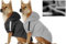 OWBB® 2 Stück Mittlerer Hund Kapuzenpullis Set, Hunde Hoodie warm Bekleidung Fleece Sweater Hundepullover Baumwolljacke Shirt(schwarz+Grau/5XL)