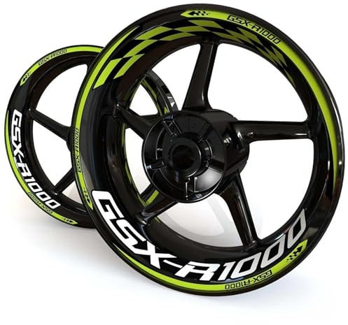 VQLDPX Motorrad Rad Aufkleber Motorrad-Radaufkleber, Felgenaufkleber Für Suzuki GSXR1000 GSXR 1000, Reflektierende Felgenstreifen-Aufkleber Reflektierende(Farbe 21)