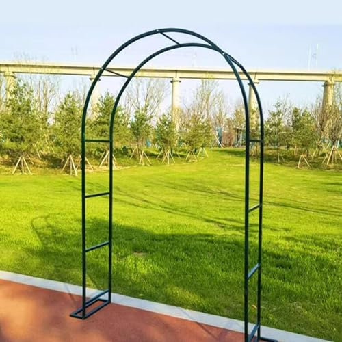 Arche de jardin en métal noir pour plantes grimpantes, grande décoration d'arche de mariage pour jardin, pelouse, terrasse, 3,5 m de large, arches de roses et treillis (noir, 350 x 220 x 200 cm)