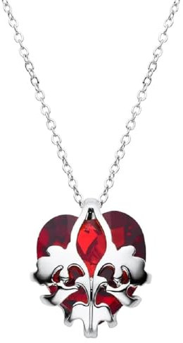 Jewelry Neue 2025 Winx On Club Eraklyon Bloom and 's Heart-Halskette mit rotem Kristallzirkon, luxuriöser Charm-Schmuck für Damen und Herren, für Sie, Schmuck, Modeaccessoires, kreatives Geschenk,