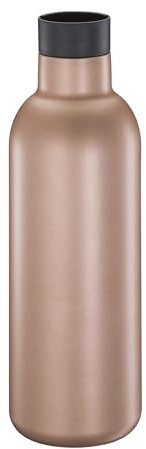 cilio Isoliertrinkflasche DELUXE 650 ml, roségold matt, 360°-Verschluss | Thermoflasche, Kupferbeschichtung, für kohlensäurehaltige Getränke, auslaufsicher, bruchsicher, zerlegbar
