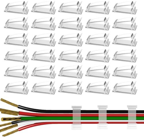 30 StüCk Kabelhalter Selbstklebend,3m Selbstklebend Kabel Organizer,GroßE KapazitäT FüR Den Schreibtisch Kabelmanagement,Geeignet FüR Das Kabelmanagement Im Innen Und AußEnbereich Zu Hause Und Im BüRo