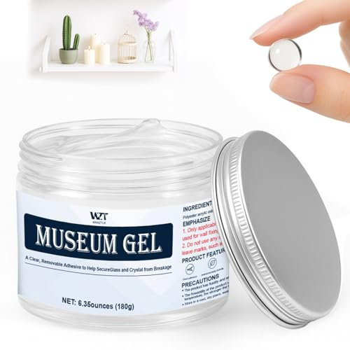 WAN2TLK Museum Gel 180g/6.5oz| Museum Putty Clear Removable/Reusable | Protects Artifacts and Fragile Items | Shock and Slip Resistant | Essential for Home and Commercial Displays