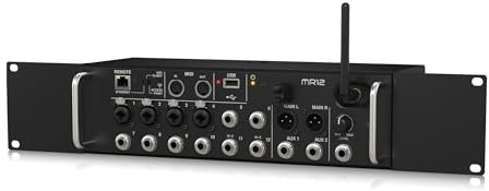 SHEHUALI Mesa de Mezclas de Audio, Consola de grabación de Estudio mezcladora Digital MR12 X Air Consola mezcladora Digital de 12 Canales DSP WiFi Mesa Digital