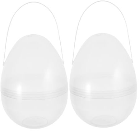 ibasenice 2Stücke Transparente Eier Aufbewahrungsboxen aus Befüllbare Hohlkugeln für Greifautomaten Vielseitig Einsetzbar für Spielzimmer und Dekoration
