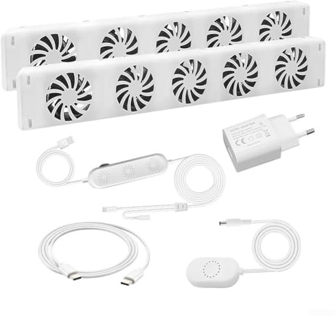 Smart Heizkörper Ventilator Verlängerungsset mit Luftstromregelung, Automatischer Thermostatsteuerung und Leiser Betrieb für Effiziente Wärmeverteilung(MXRV-25-S202)