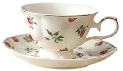 Sharplace Kaffeetasse, Cappuccino-Tasse, Heimdekoration, Blumendesign mit Henkeln, Geschenkidee, Teetassen, Latte-Tassen für Gastronomie, Zuhause, Café,